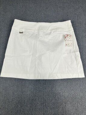 Jenna Rose White Skort Built-In Shorts Womens PL NWT